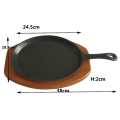 Oval Cast Iron Steak Plate/Fajita Set/Sizzling Pan